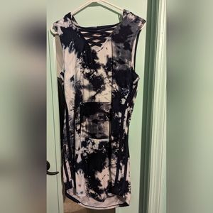 No Boundaries Tye dye hooded dress